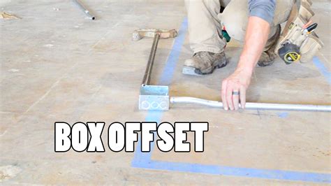 offset electrical box|bending conduit for box offset.